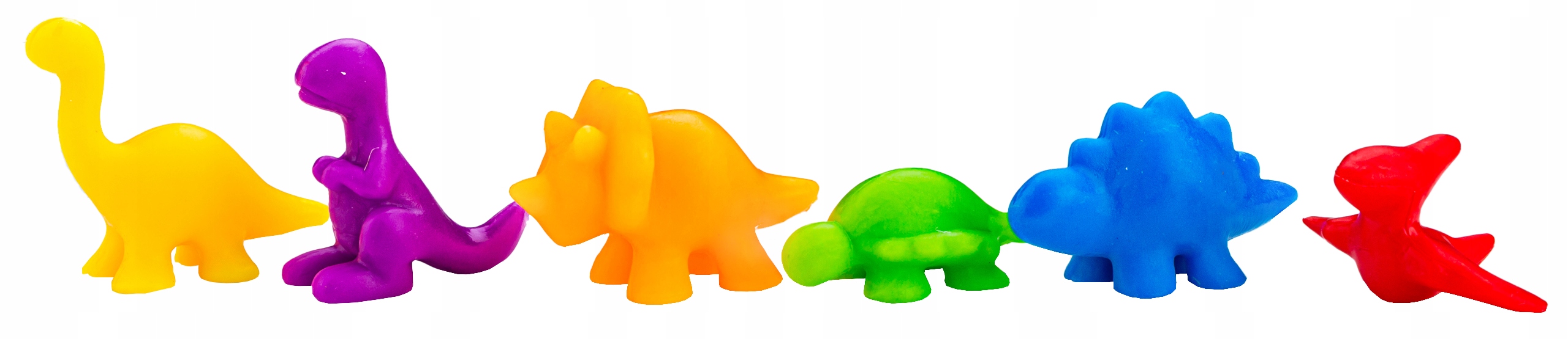 EDUKACYJNY ZESTAW FIGUREK DINOZAURY NAUKA KOLORÓW Wiek dziecka 3 lata +