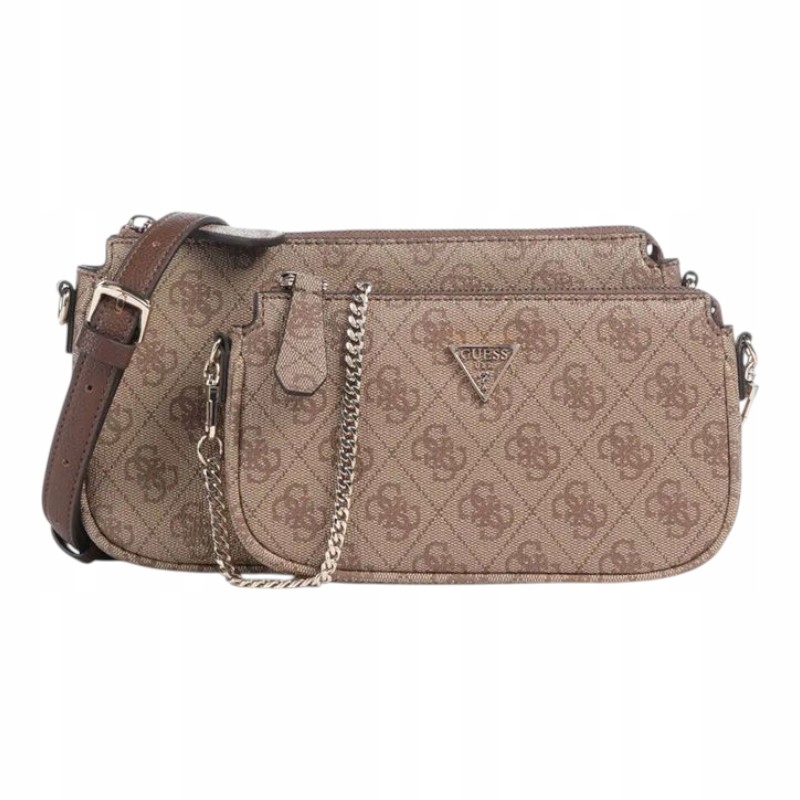 Guess Dámská Kabelka Noelle II Double Pouch Hnědá/latte