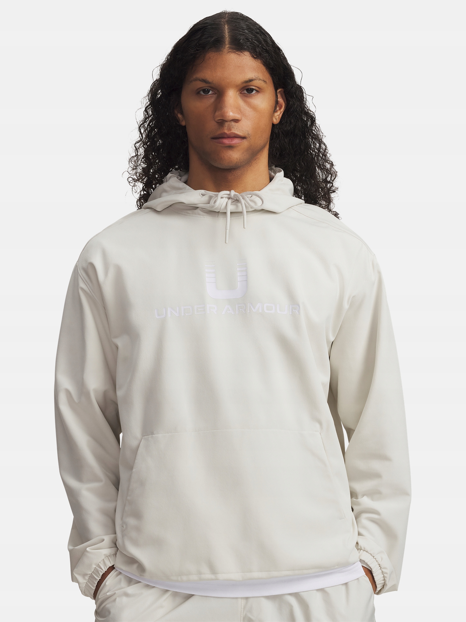 Pánská mikina Under Armour Ua Unstoppable Wvn Hoodie-WHT vel. L
