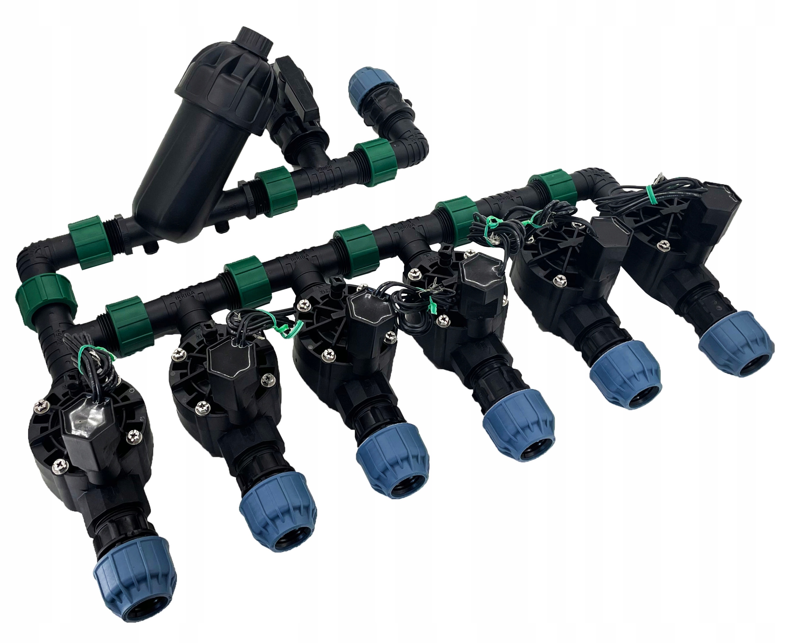 Kolektor Rain bird 6 sekcji HV 100 na rure pe 25 + FILTR + ODPOWIETRZNIK