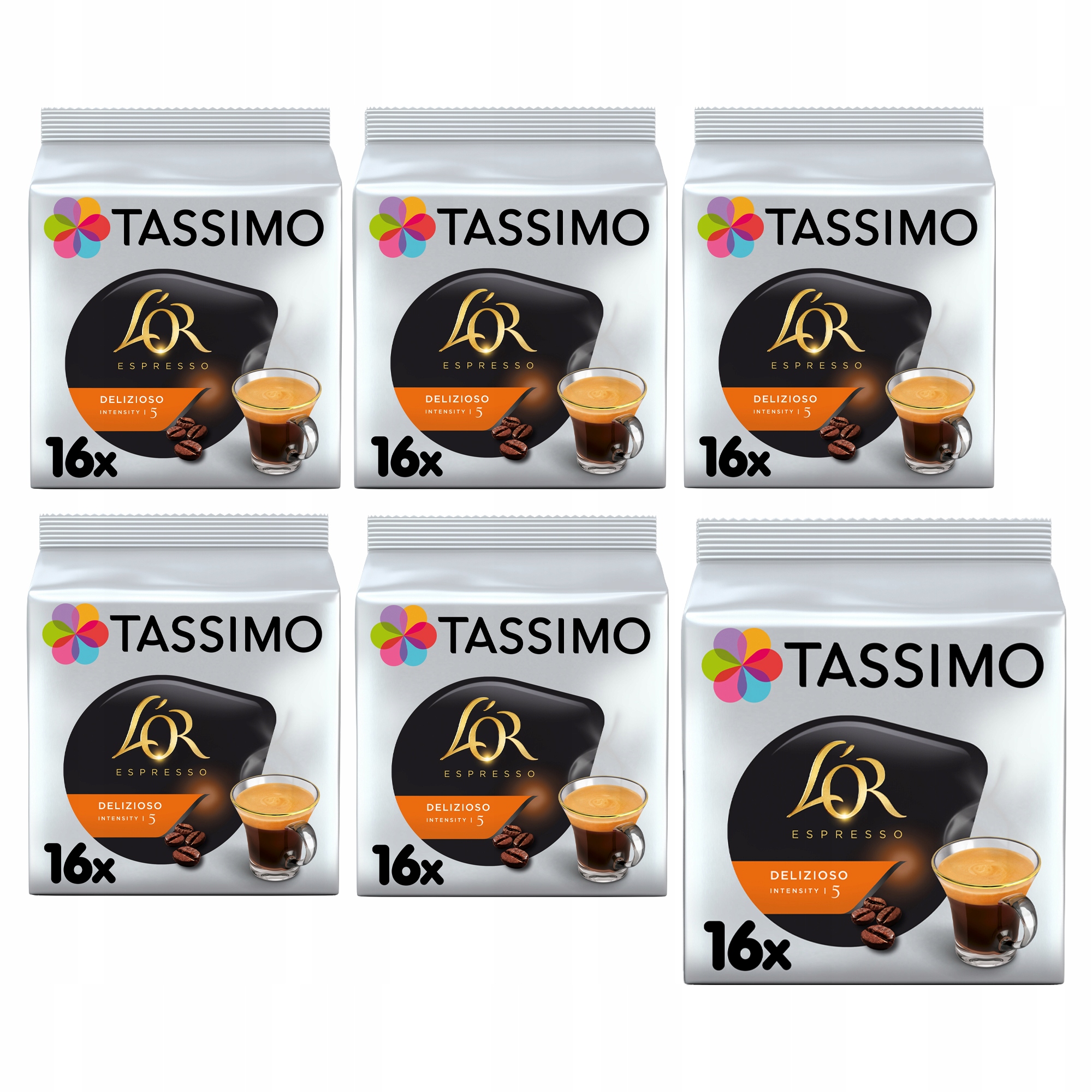 Kapsułki Tassimo L'or Espresso Delizioso 6x 16 szt 5+1 Gratis! [96 kaw]