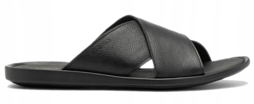 Pánské Pantofle Černé Kožené Pohodlné Lehké Měkké Stylové Ryłko 44