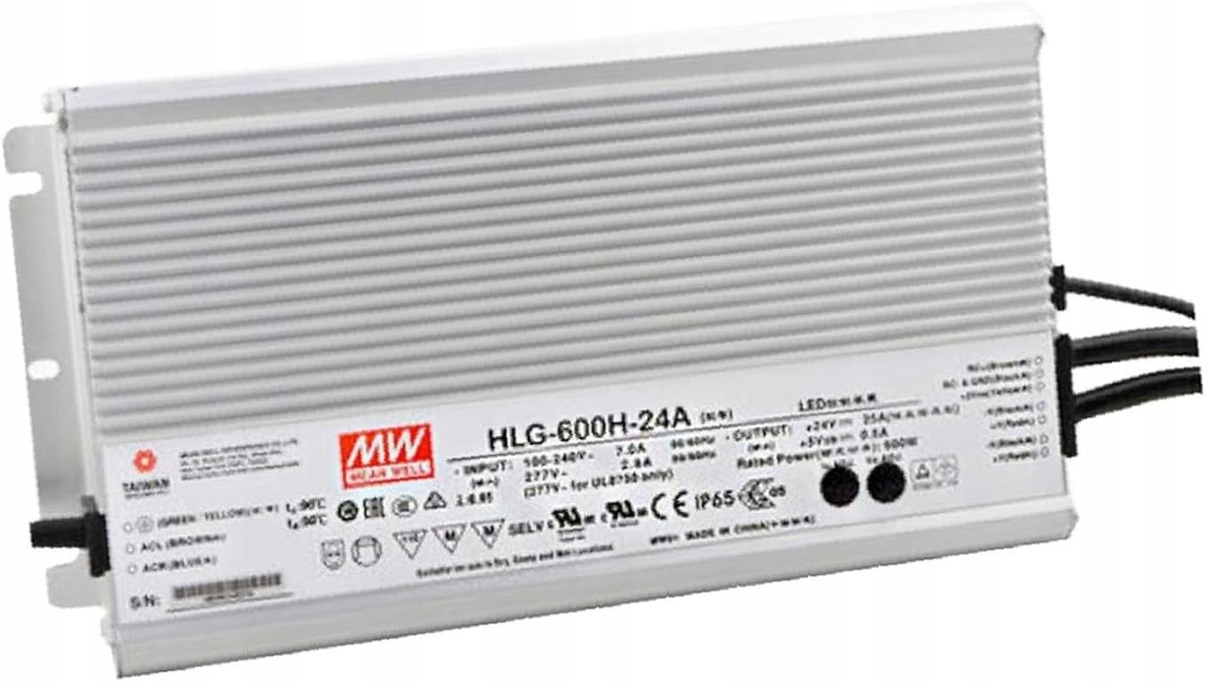 Mean Well HLG-600H-24A 600W 24V 25A Led napájací zdroj IP65