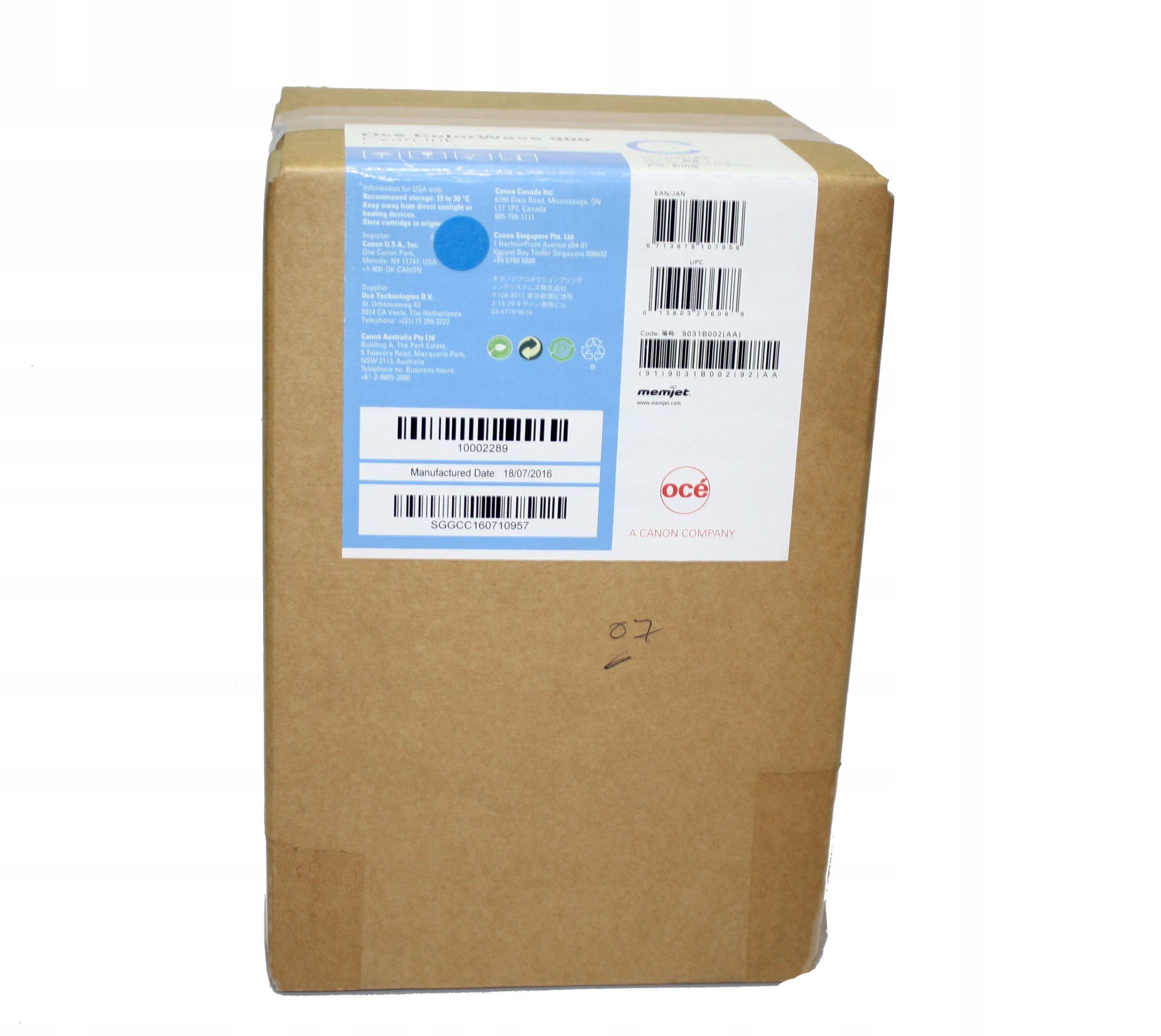 Tusz Ink Do Plotera Oce ColorWave 810 900 910 Modrý Cyan Objem 2L