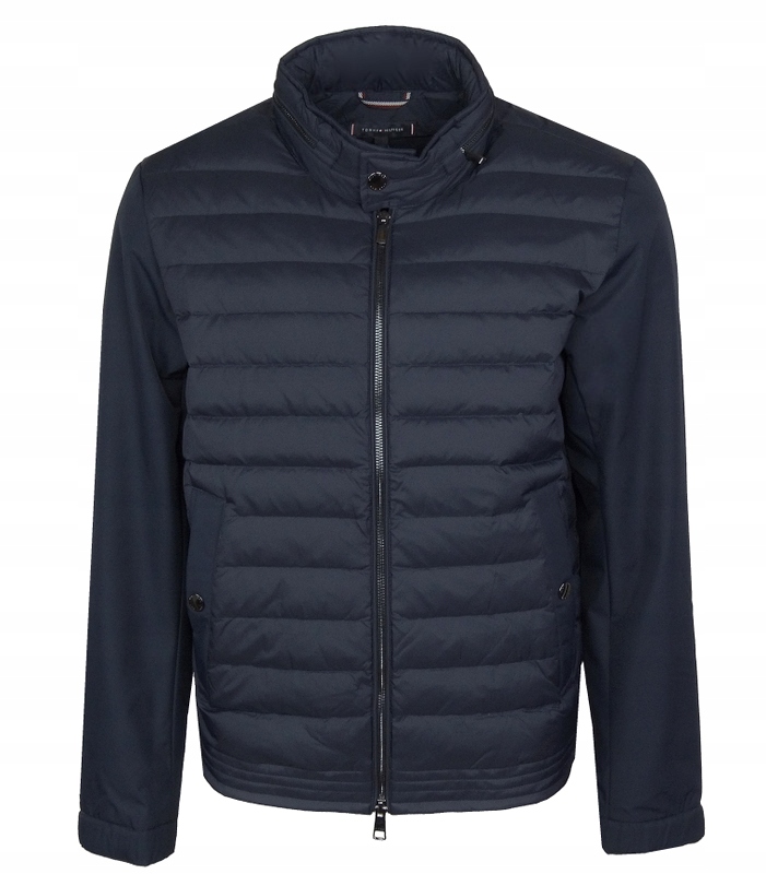 Tommy Hilfiger pánská prošívaná přechodová péřová bunda, tmavě modrá, velikost S