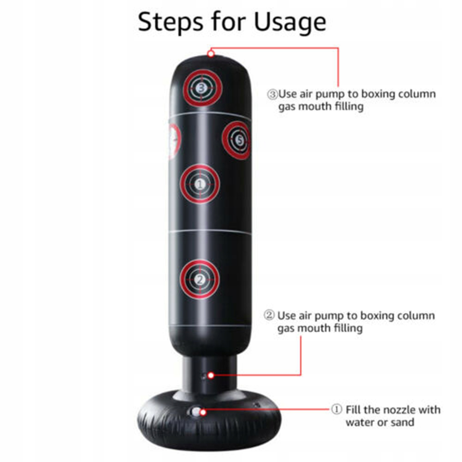 DMUCHANY WOREK BOKSERSKI TRENINGOWY STOJĄCY 1.6m Model rr45