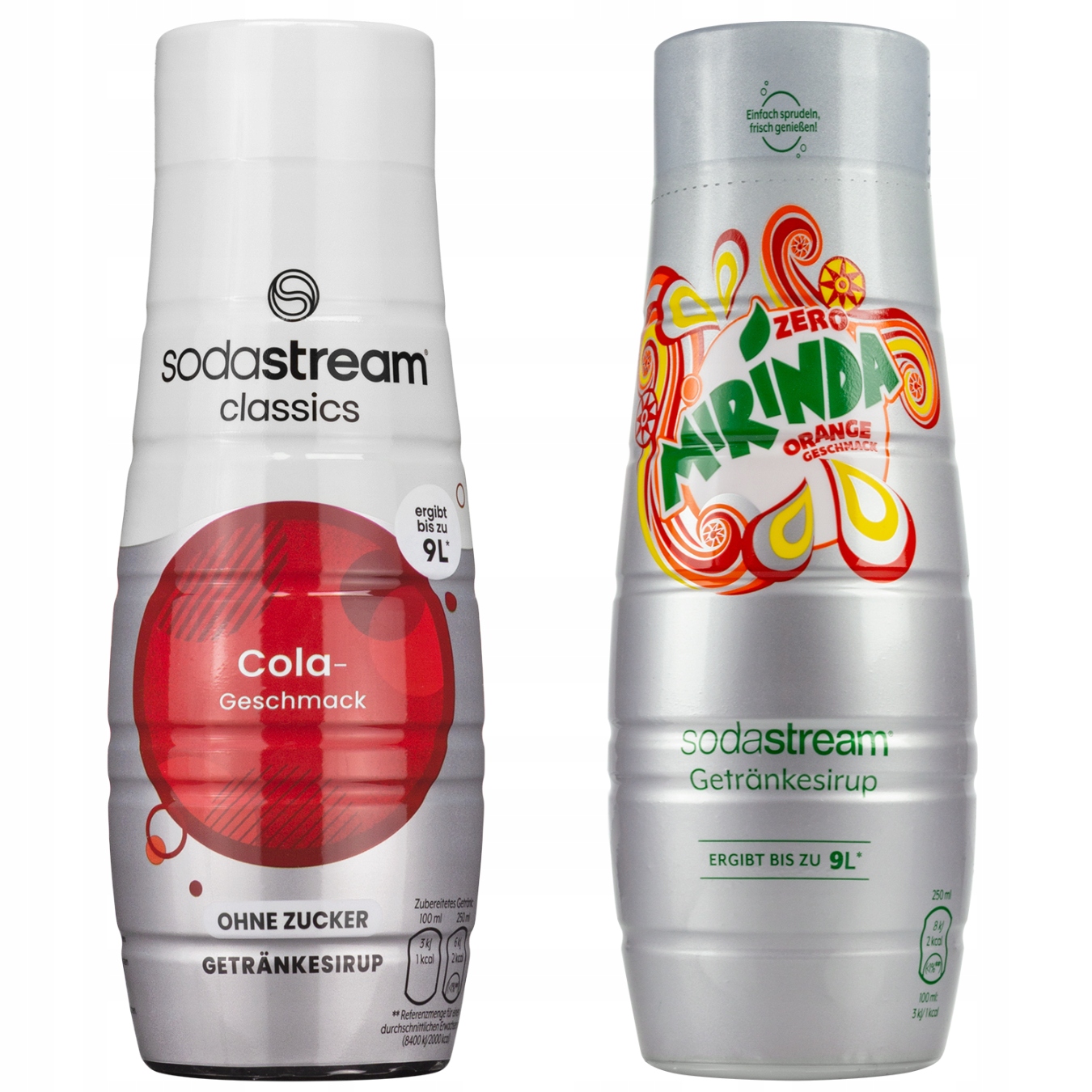 2x SYROP KONCENTRAT SODASTREAM COLA ZERO + MIRINDA ZERO BEZ CUKRU