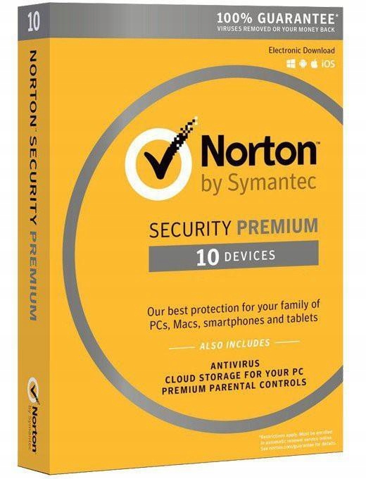NORTON SECURITY Premium + Zálohovanie 25GB 10počítačov