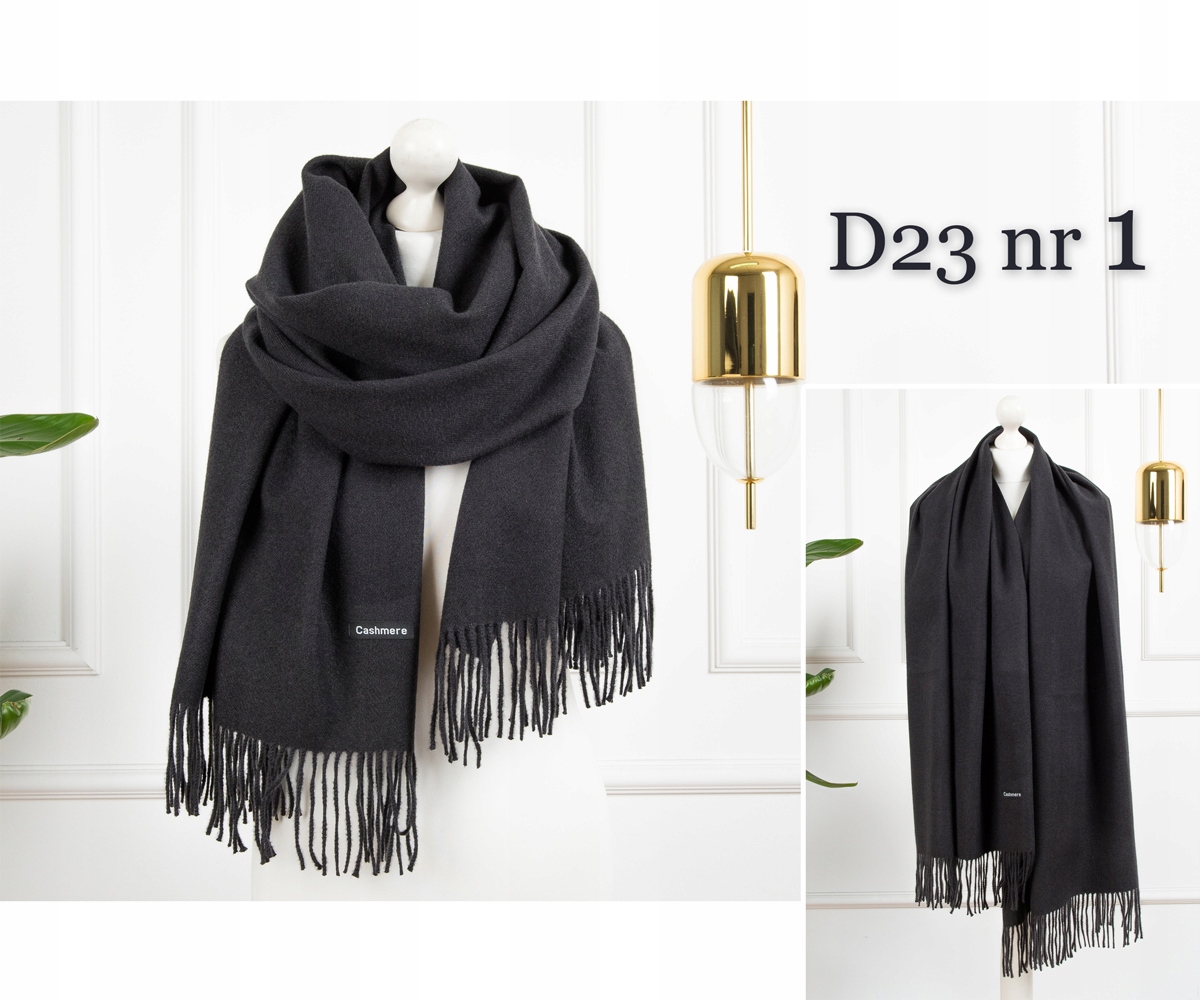 KASZMIROWY SZAL KLASYCZNY SZALIK CIEPŁY ELEGANCKI KASZMIR KOLORY Marka Fanabella