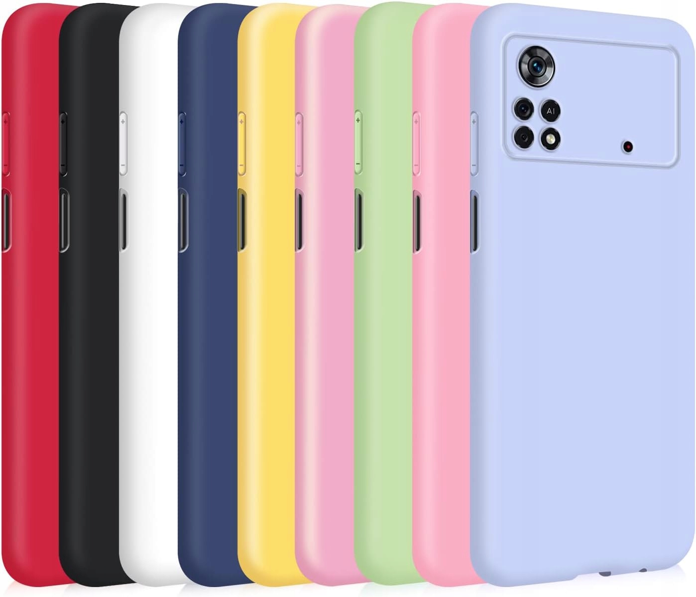 Zestaw 9x Etui Xiaomi Poco X4 Pro 5G Kolorowe Silikonowe