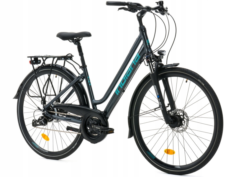 Rower trekkingowy Indiana X-Road 4.0 D19 28 cali damski Grafitowo-zielony