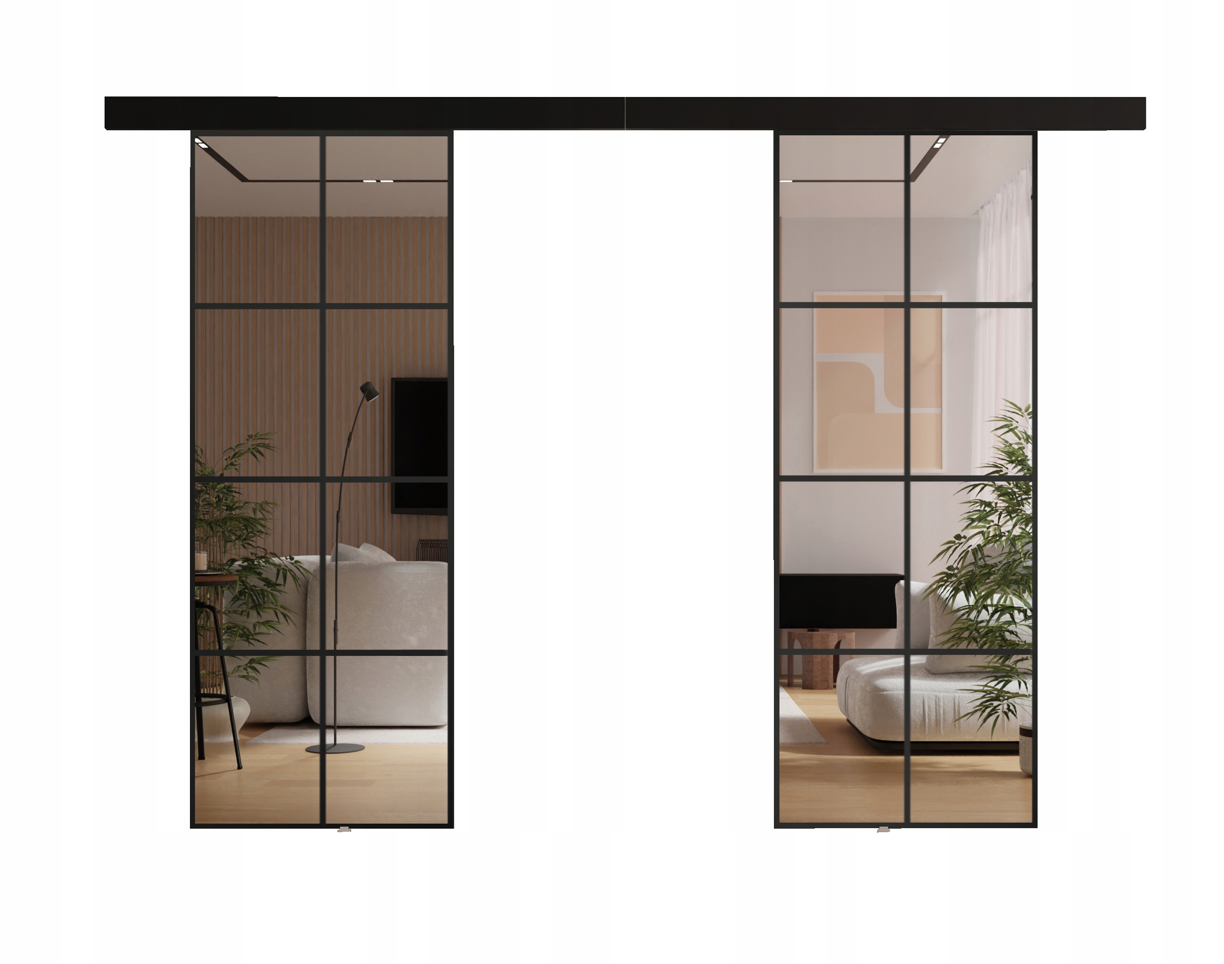 Nástěnné posuvné dveře Sofi Duo 172 s maskovacím krytem