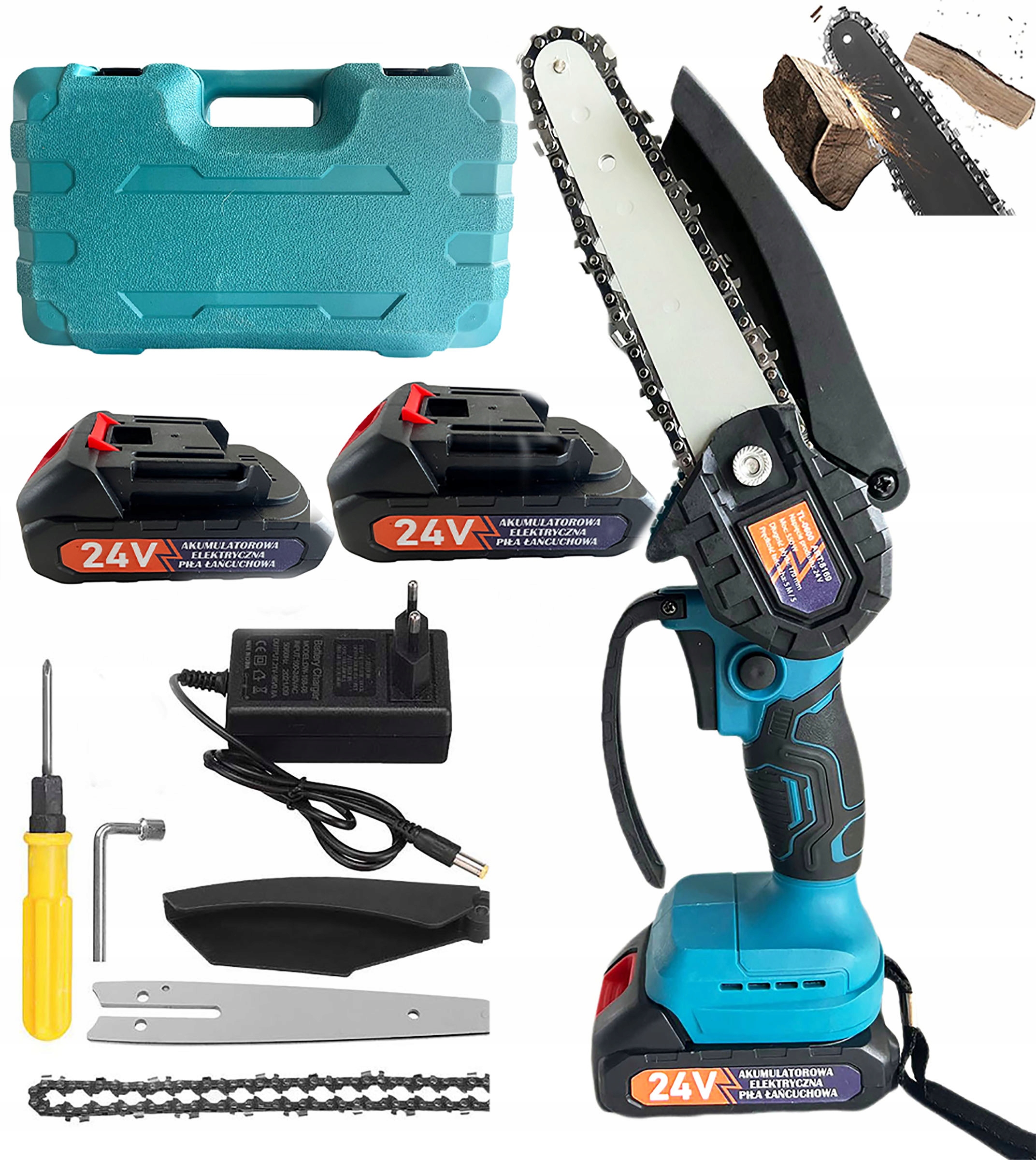 

Piła Łańcuchowa Pilarka Akumulatorowa 6" 2x Akum