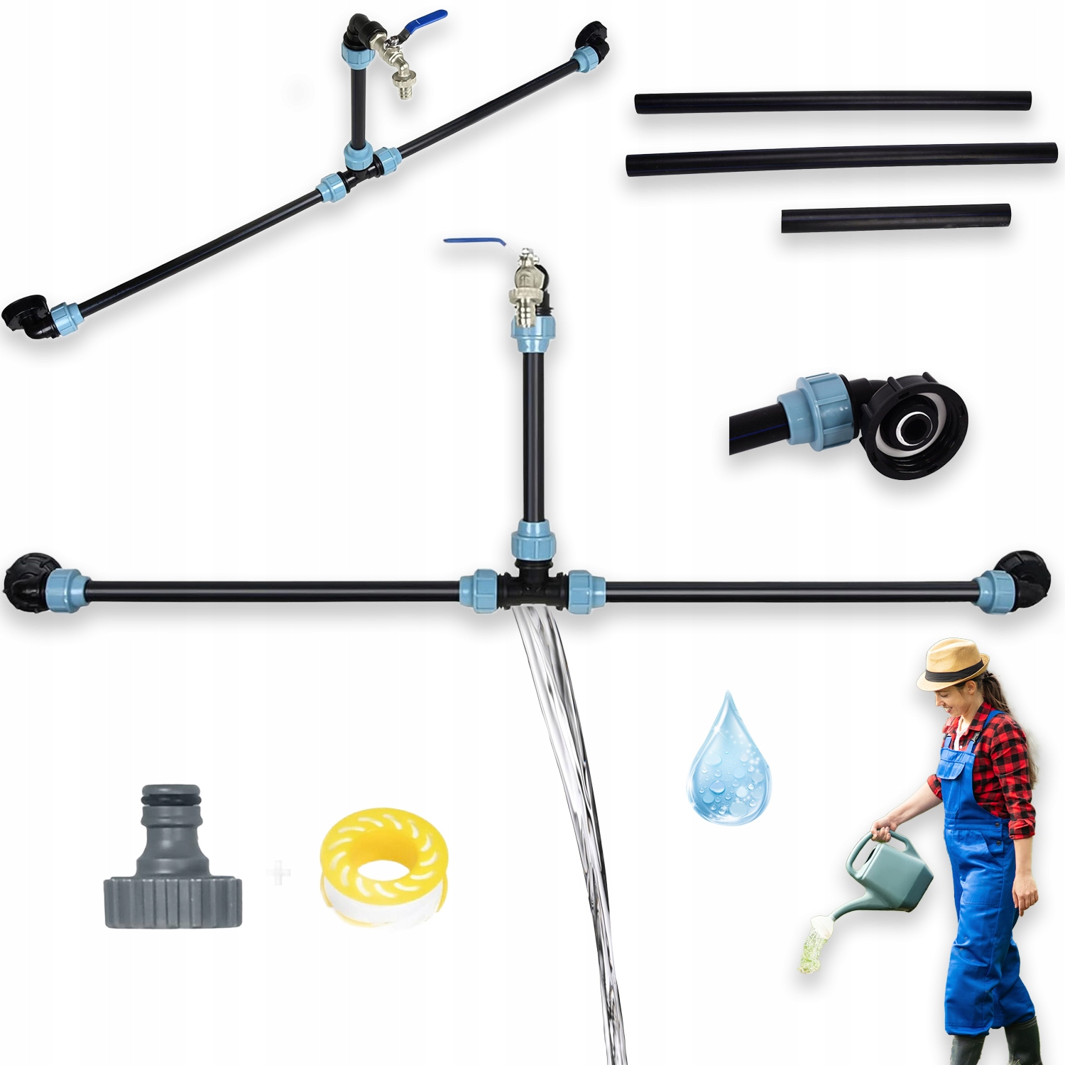 Spojka Pro Dvě Nádrže Do Sudu Ibc Ventil S60X6 Pvc 3/4" 25 MM 2000 L