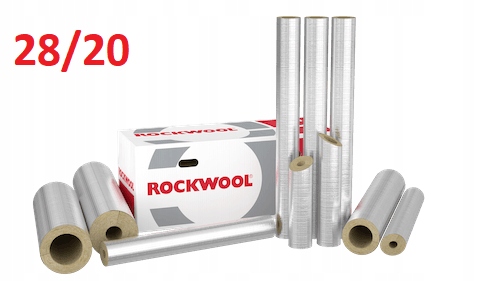 Otulina ROCKWOOL wełna 28/20 ROCKWOOL 800 ALU MB Stan opakowania oryginalne