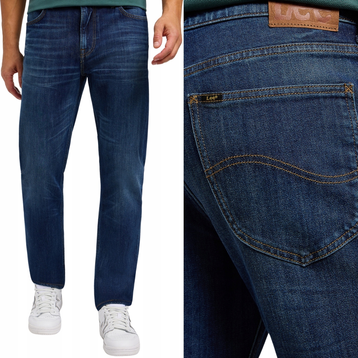 Lee West Silver Lake Džíny Jednoduché Tmavé Džínové Kalhoty W30 L32