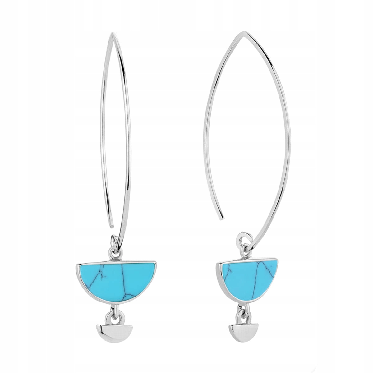 

Kolczyki Wiszące Turkus Srebro 925