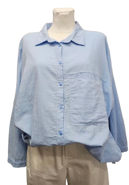 Bavlněná Košile Oversize – Surové Provedení – Pohodlná