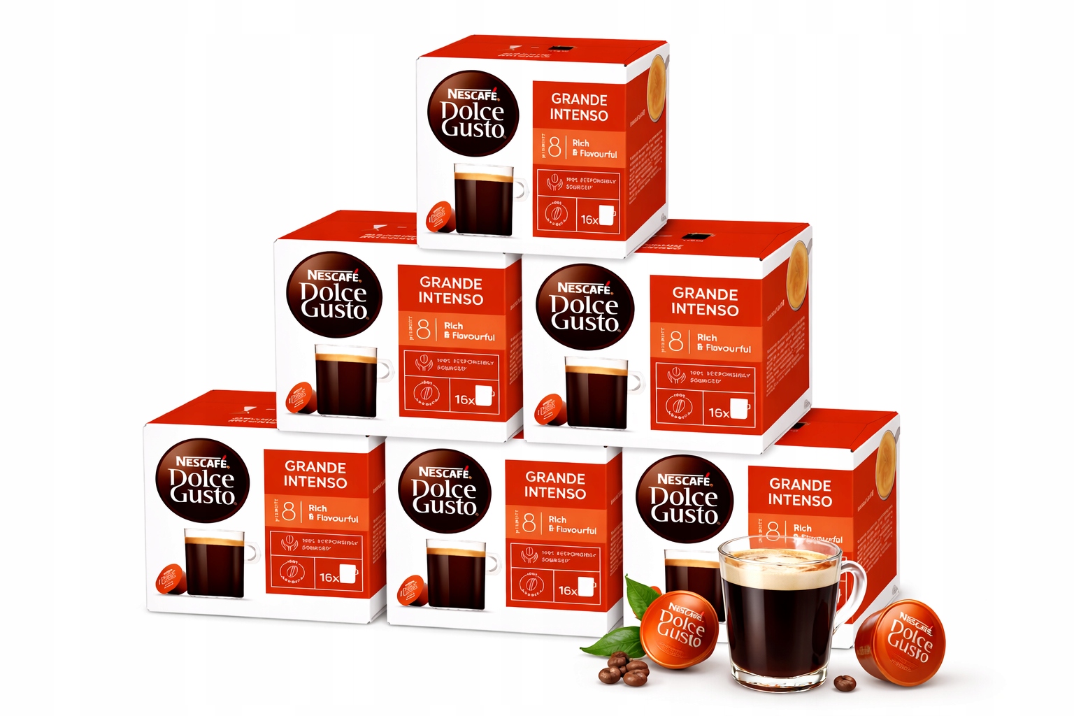 Kapsułki do Dolce Gusto Nescafe Grande Intenso 96 sztuk 6x16
