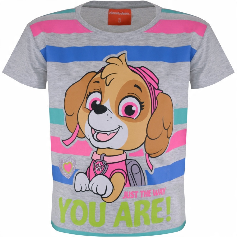 

T-shirt Psi Patrol Skye pasy szara 128