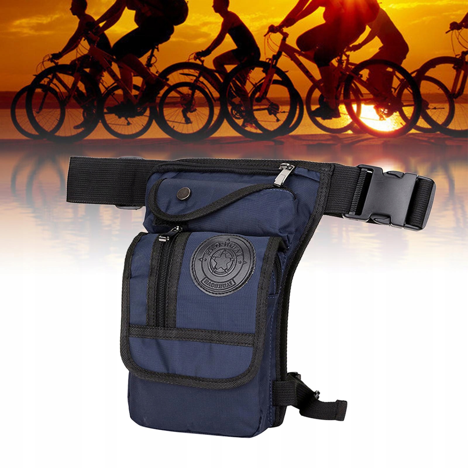 Moda Męska Torba Udo Talia Paczka Nylon na Kolor niebieski