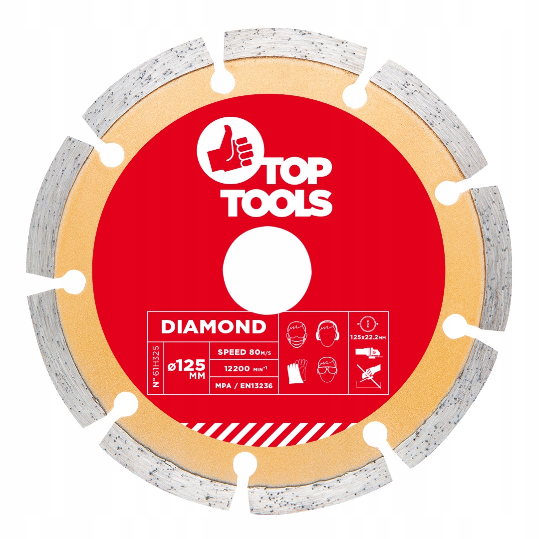 

Tarcza diamentowa 125 x 22.2 mm, segmentowa Verto