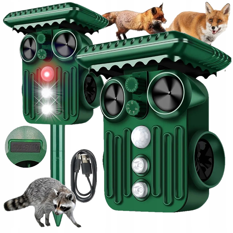 Odpuzovač Zvířat pro psy Kočky Divoká zvířata Solární lokátor pohybu