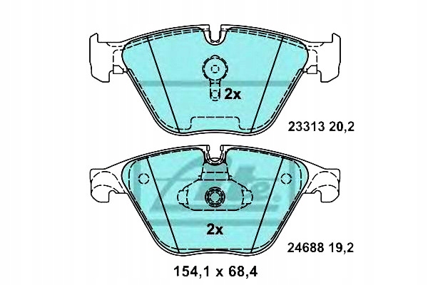 Ate Brzdové Destičky Bmw Přední 5 09- Ceramic Asistent řidiče #28