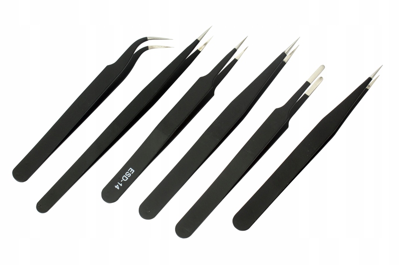 Pinceta PENSETA PĘSETA METALOWA ESD zestaw 6szt Kod producenta 6095422973944