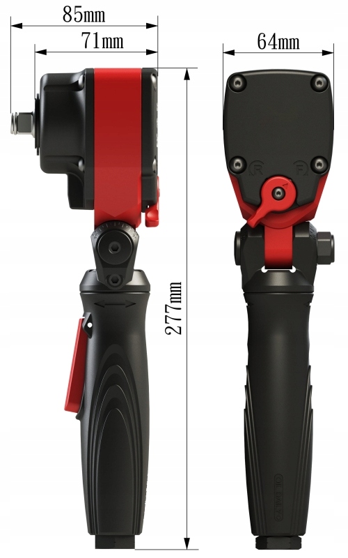 KLUCZ UDAROWY, PRZEGUBOWY 1/2, 500 NM, L: 85 MM