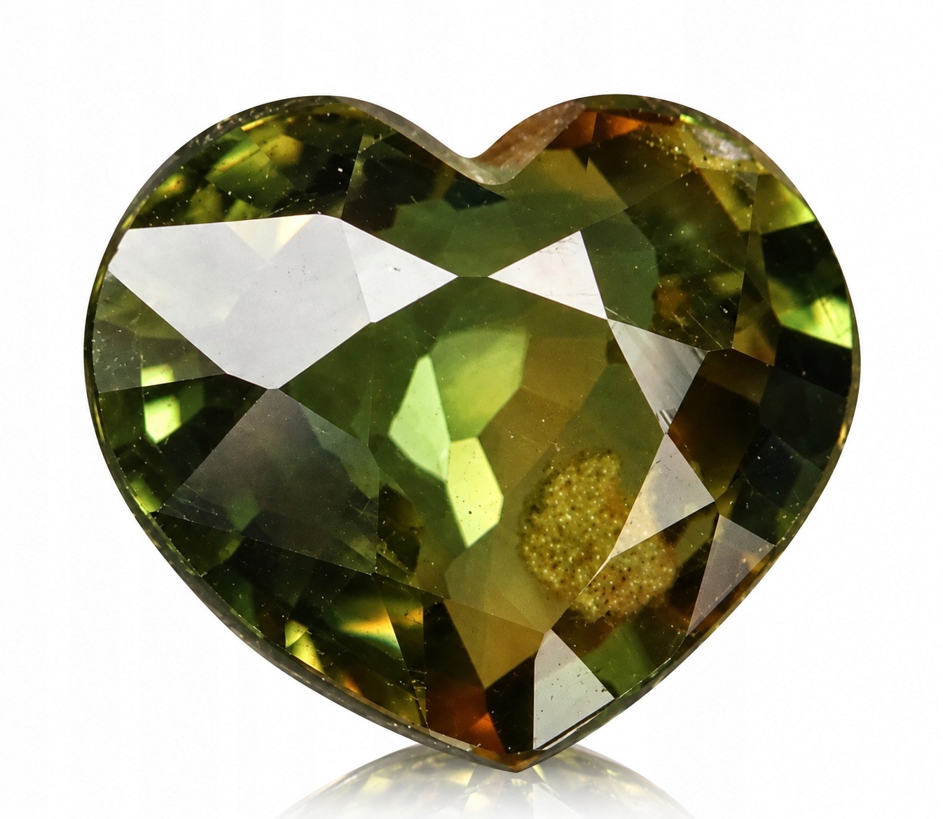 Přírodní safír 0.74 ct Zelené srdce certifikát Wbd