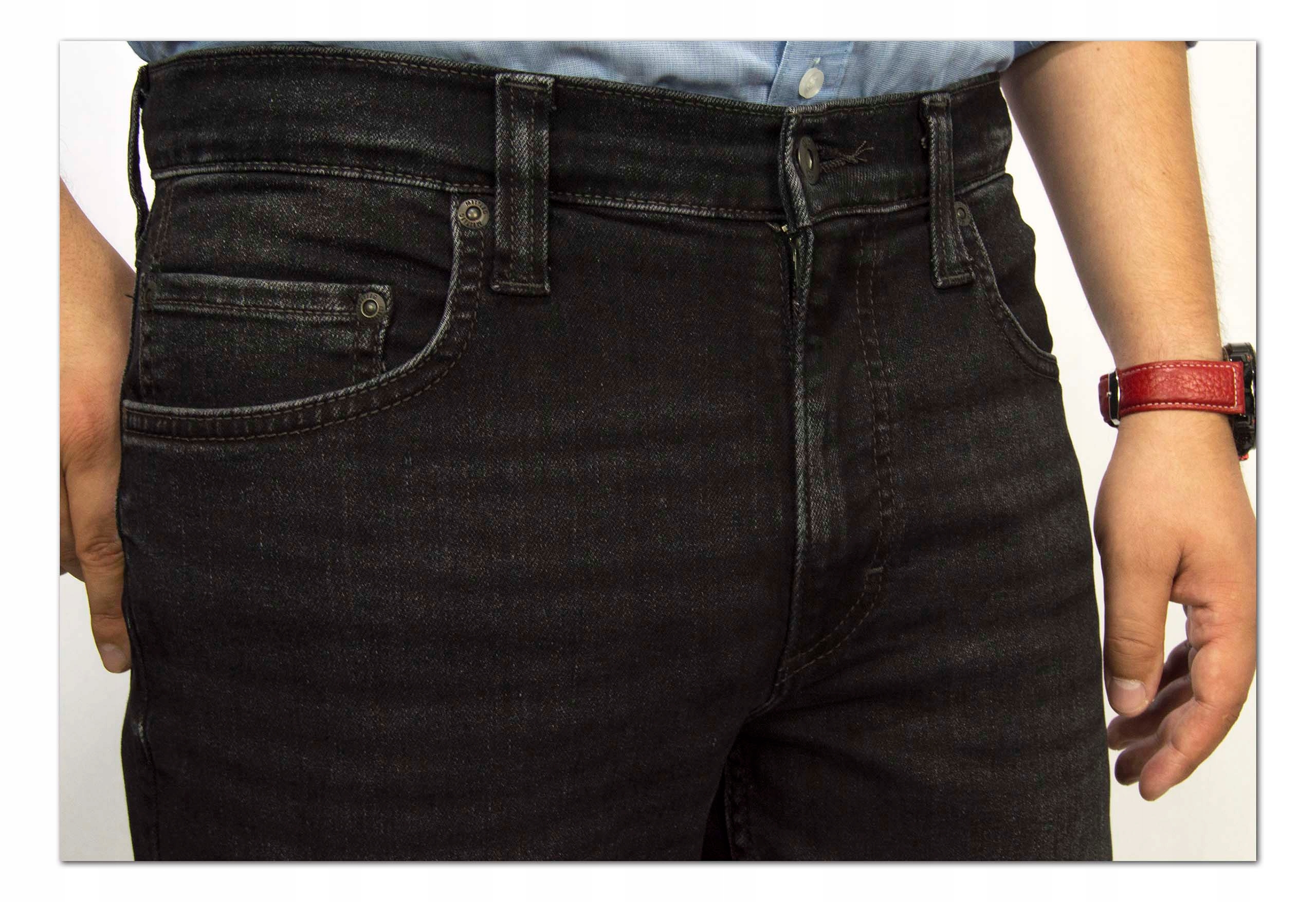 Mustang Big Sur 883 Black spodnie jeansy W33 L34 Rozmiar 33/34