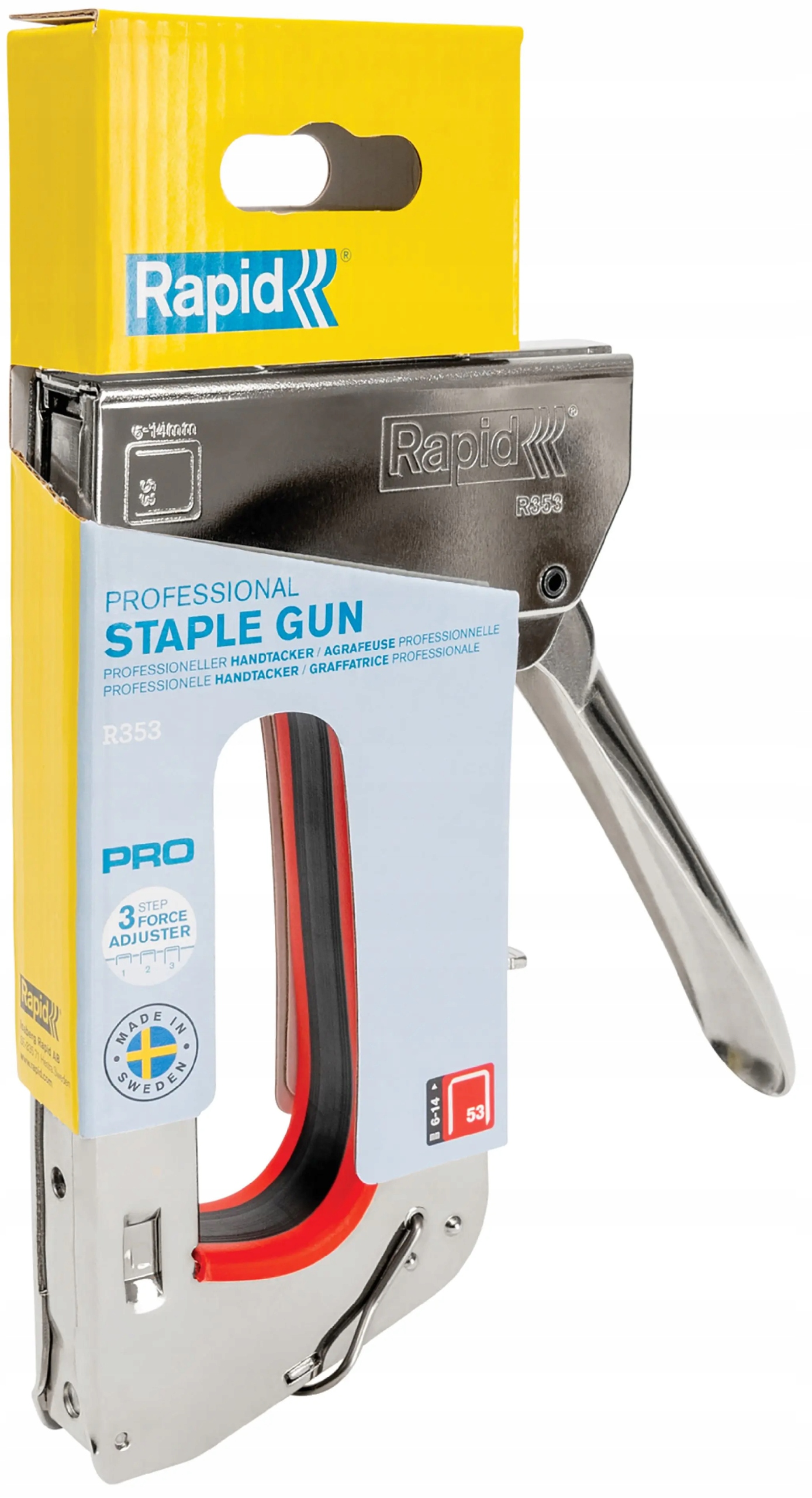 Ruční kovová sešívačka Rapid Pro R353E na sponky 53 6-14 mm