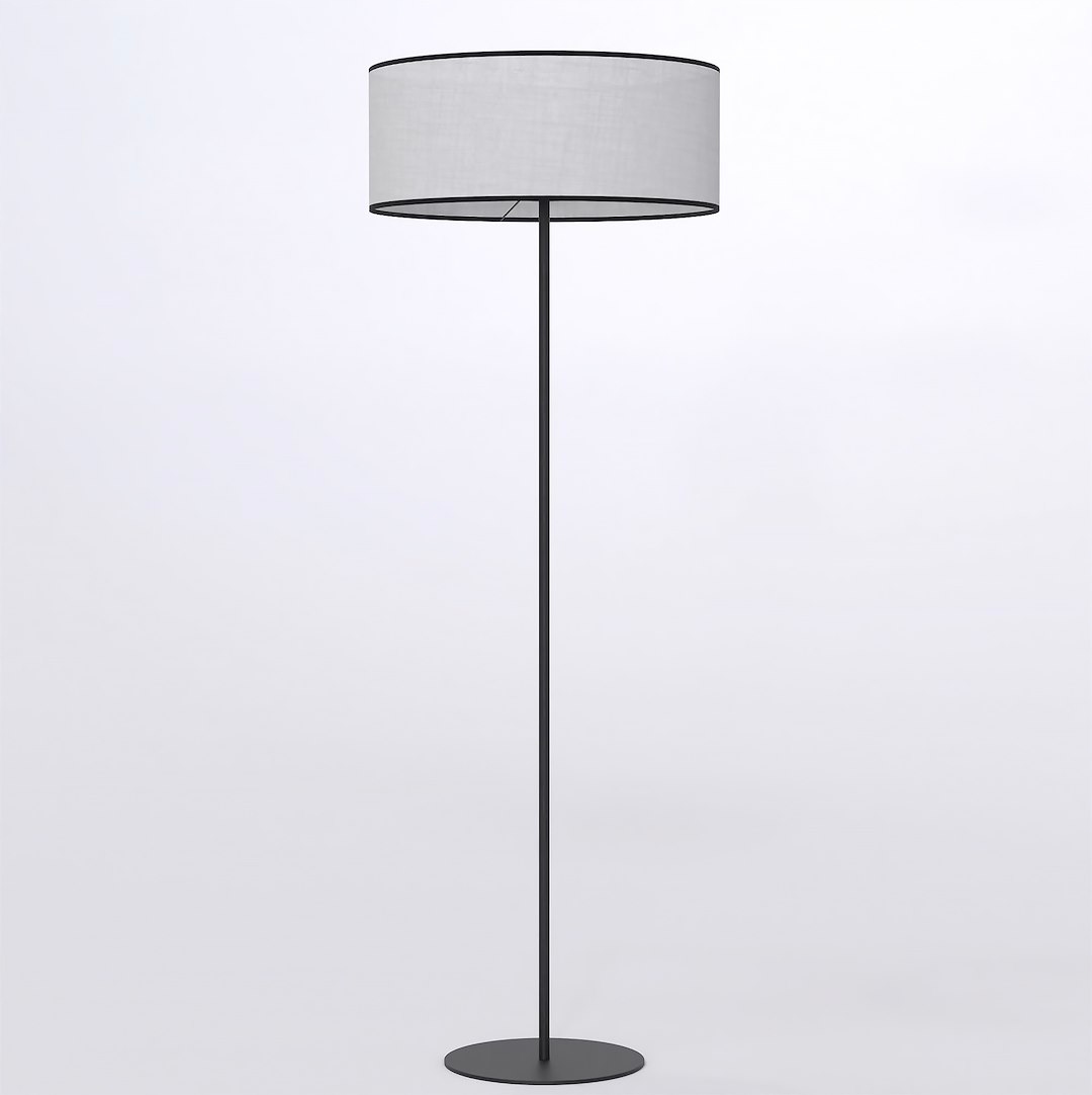 Podlahová lampa Eco LP1 šedá 143 cm s tienidlom 50 cm, E27