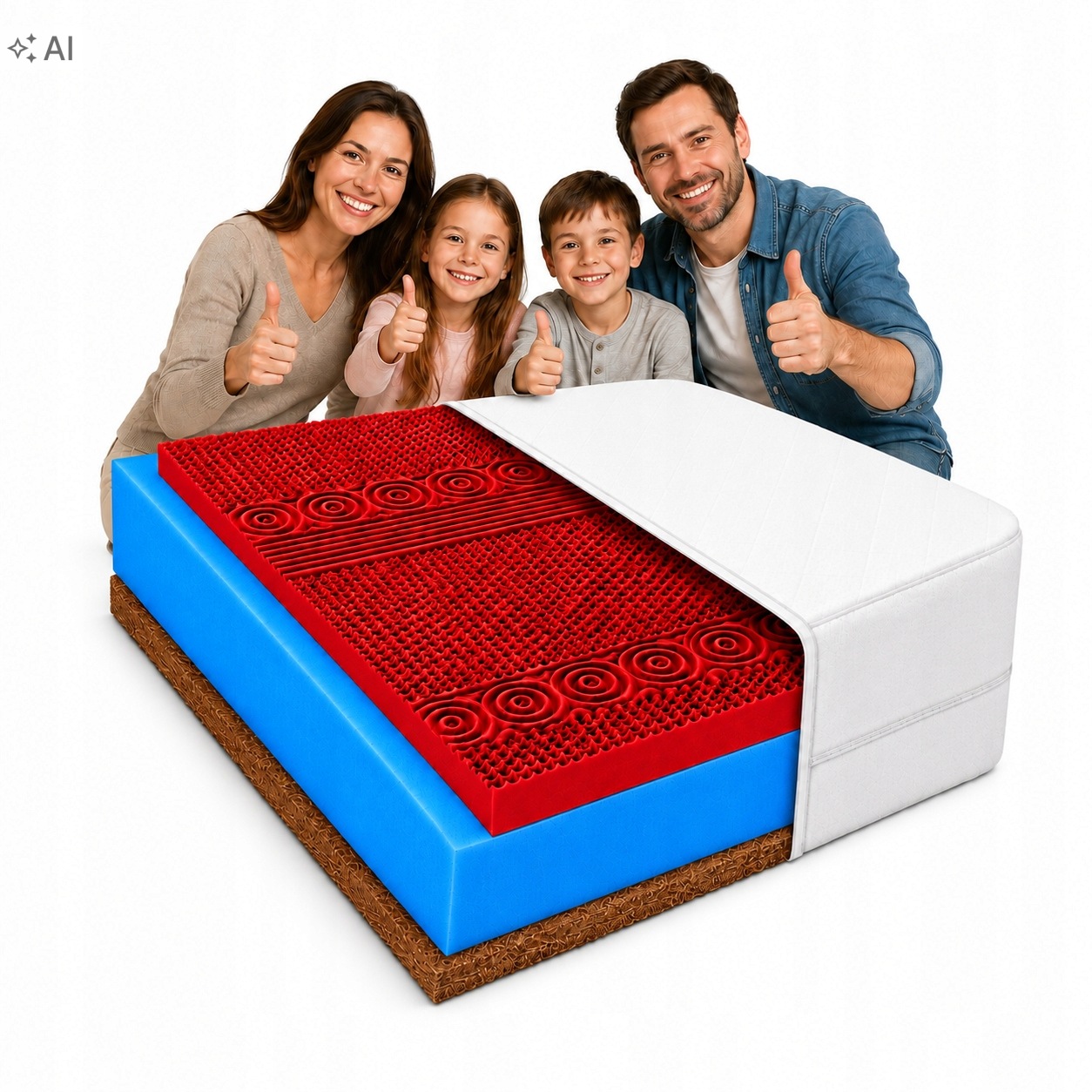 Matrace 180x200 s masážní pěnou 7 zón a kokosem 29 Cm do postele