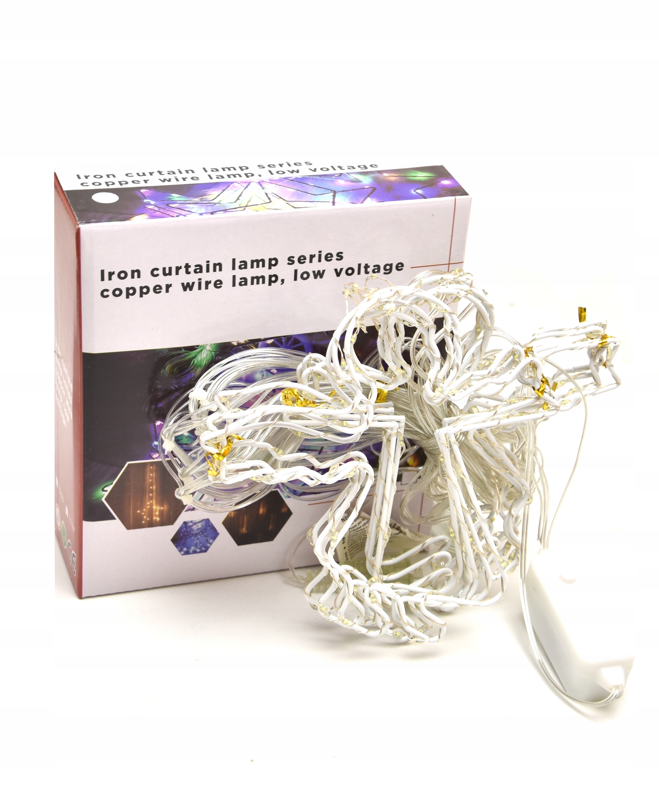 Girlanda Závěs 160 Andělé Bílý Drátek