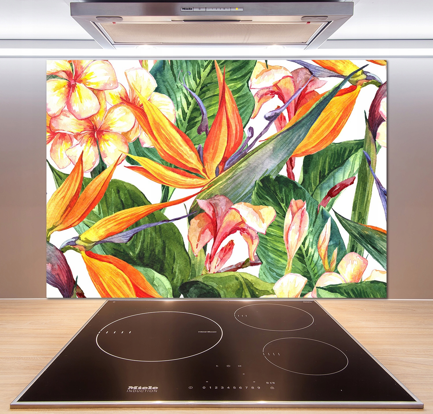 

Panel do kuchni Tropikalne kwiaty 100x70 cm + Klej
