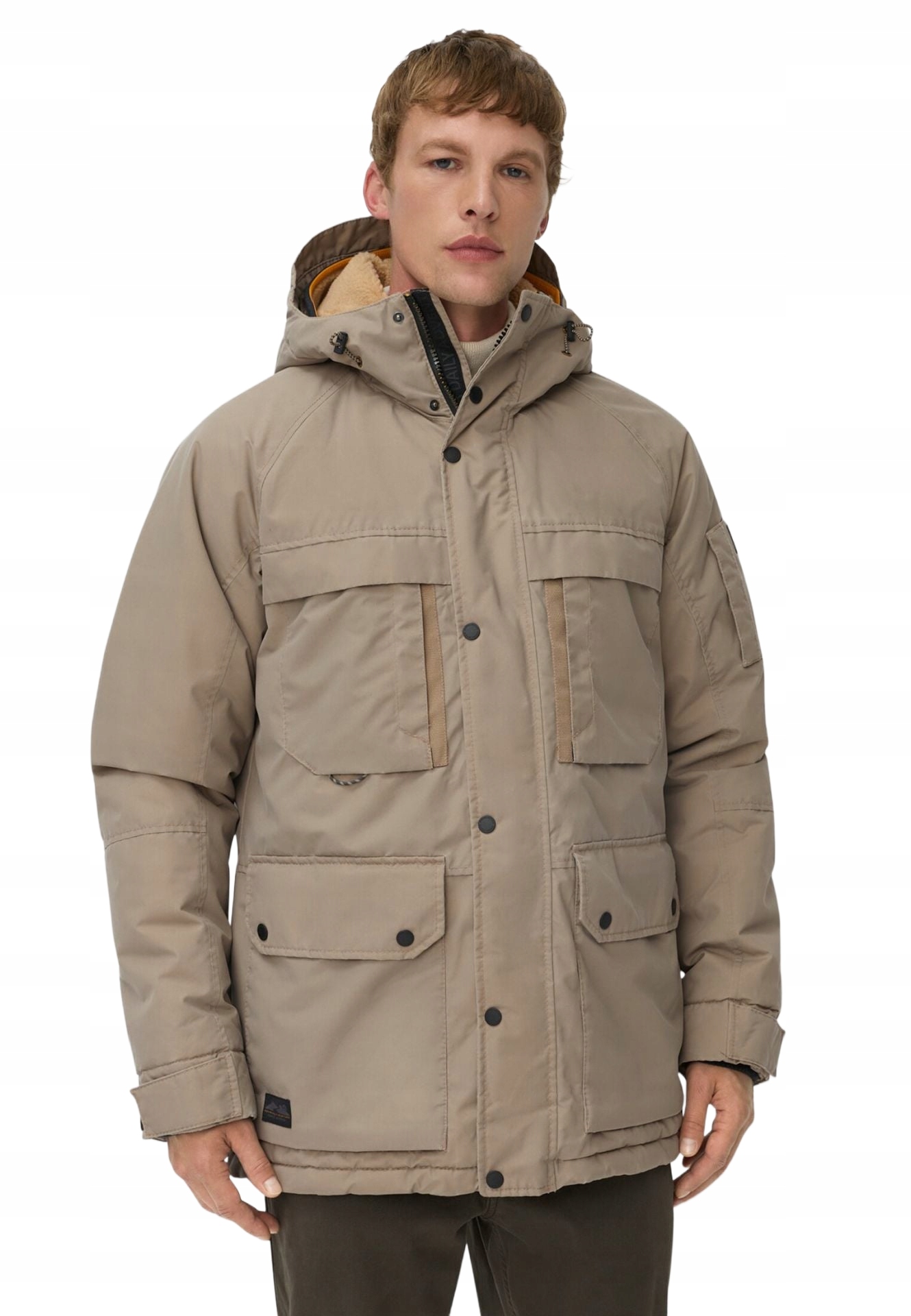 Camel Active Zimní Parka S Kapucí A Kapsami, Béžová, XXL 6BB