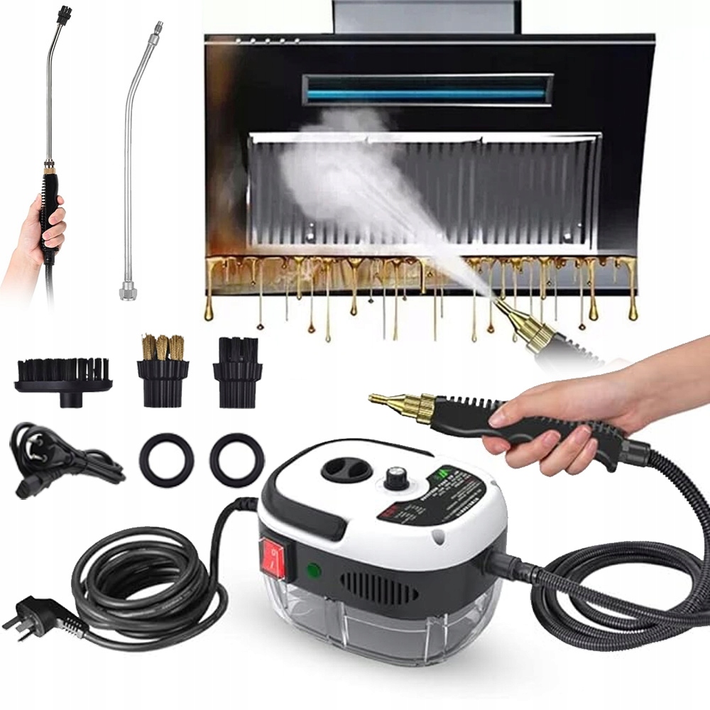 Parownica Myjka Parowa 2500W Odkurzacz Parowy Przenośny Zestaw Akcesoriami