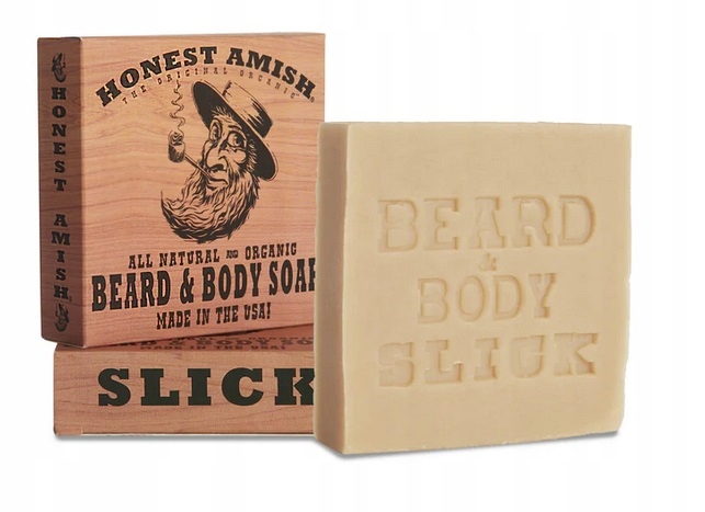 Honest Amish Beard & Body Soap Slick Mýdlo na vousy a tělo z Usa
