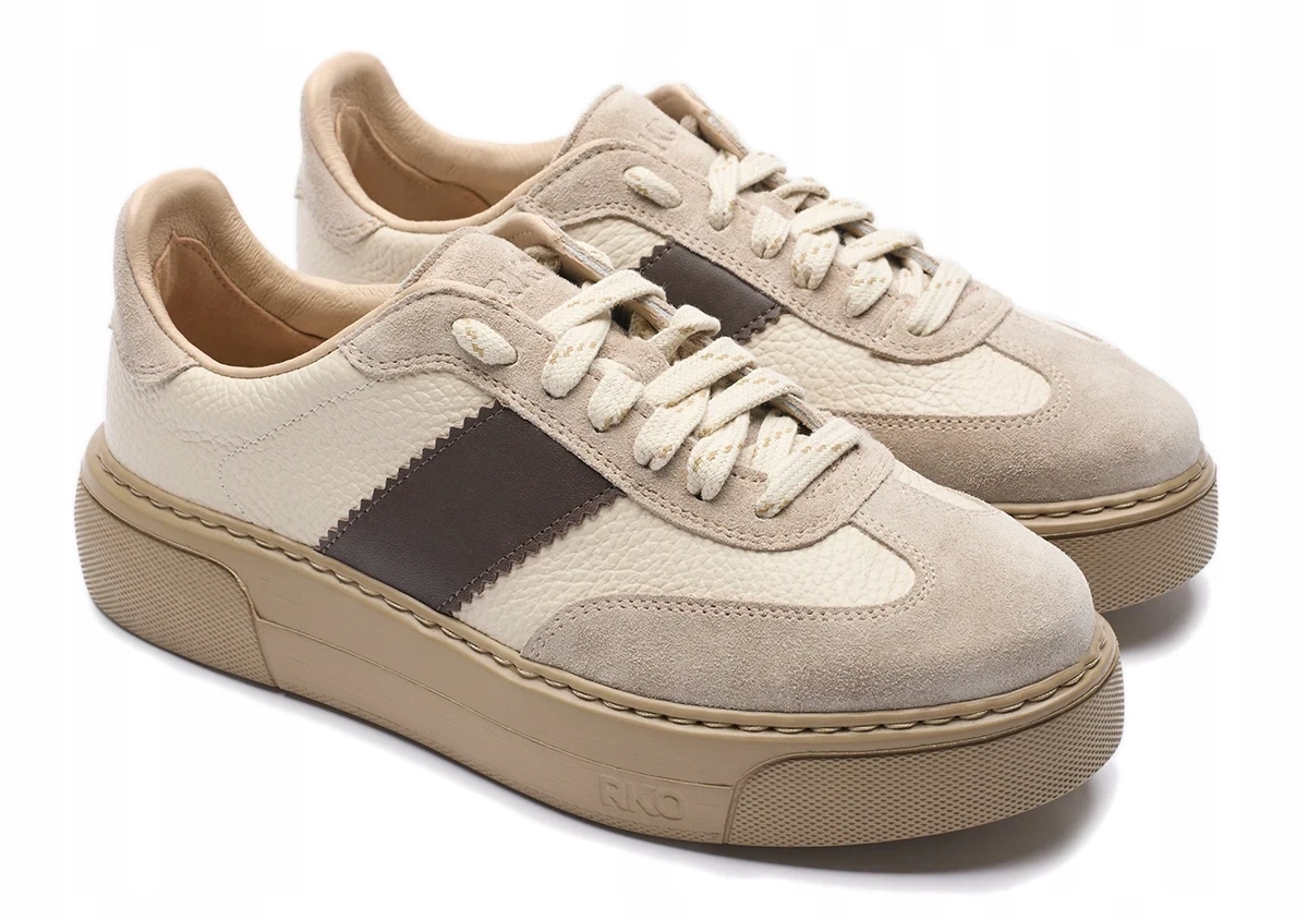 Sportovní Dámské Tenisky Kožené Béžové Boty Ryłko 37