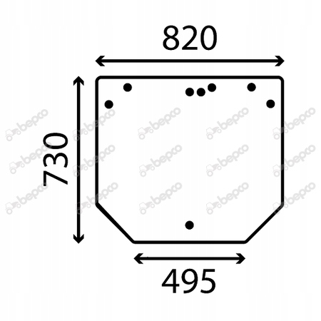čelní sklo pro traktor Claas Elios zadní 0011420020