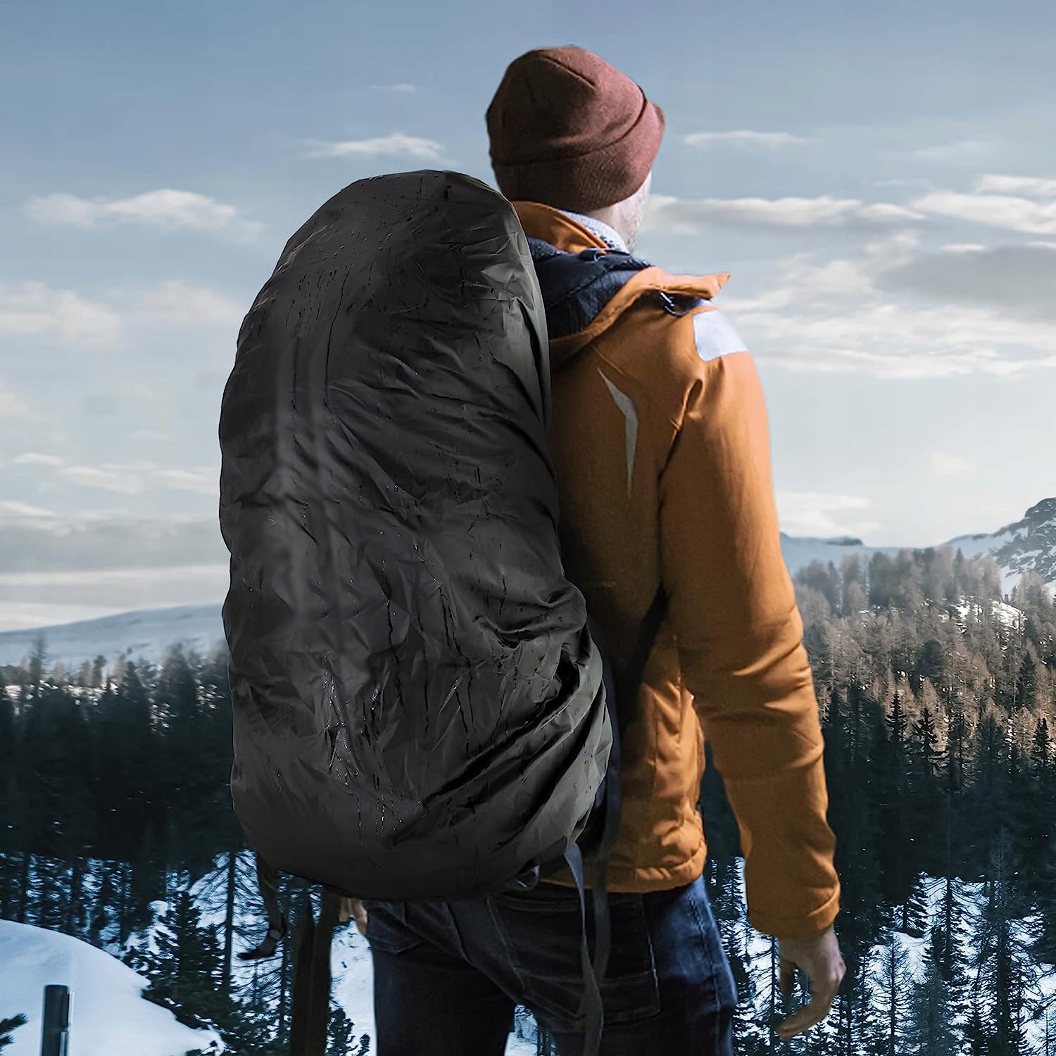 POKROWIEC WODOODPORNY NA PLECAK 40L Materiał dominujący poliester