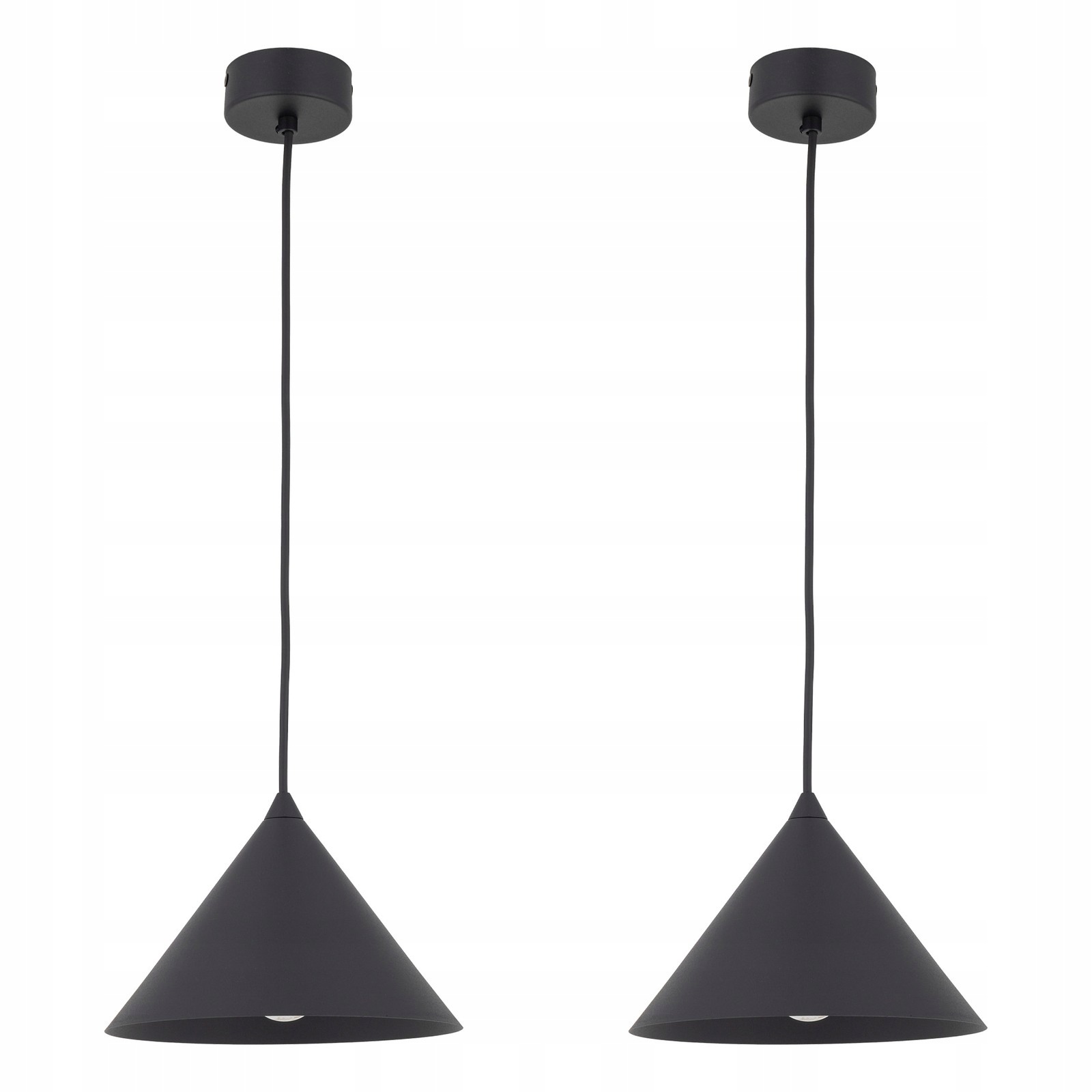Tk Lighting Sada 2x Závěsná lampa Cono Black 10058