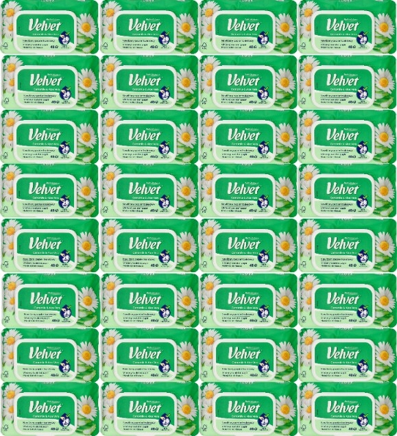Velvet Vlhčený toaletní papír Set 32 kusů