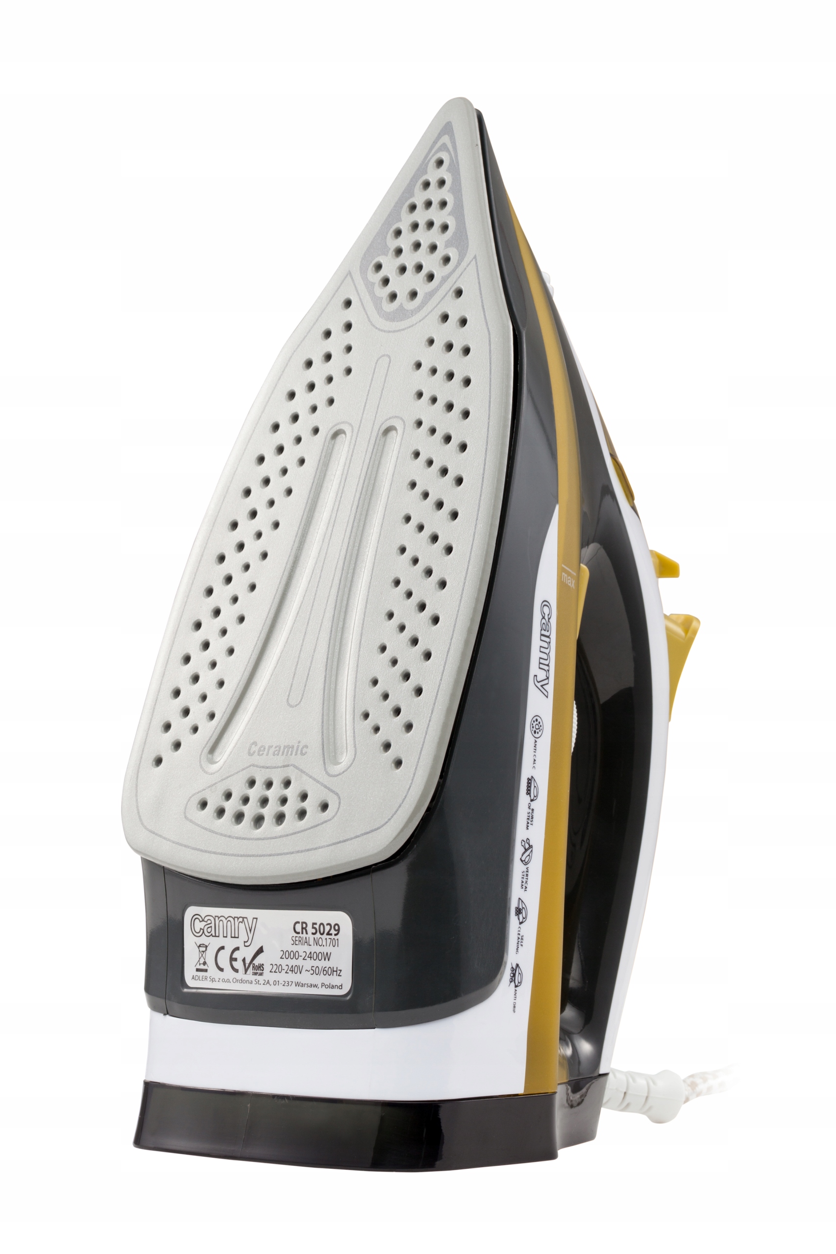 Żelazko Ceramiczne CR 5029 3000W z Funkcją Samoczyszczenia