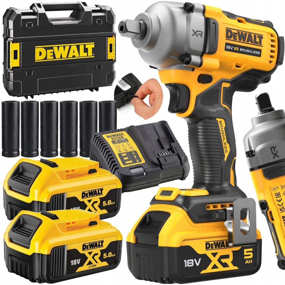 DEWALT UDAROWY KLUCZ DO KÓŁ DCF892P2T-QW + NASADKI