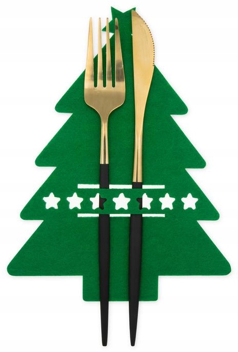 

Etui Świąteczne na Sztućce Zielona Choinka 6 sztuk