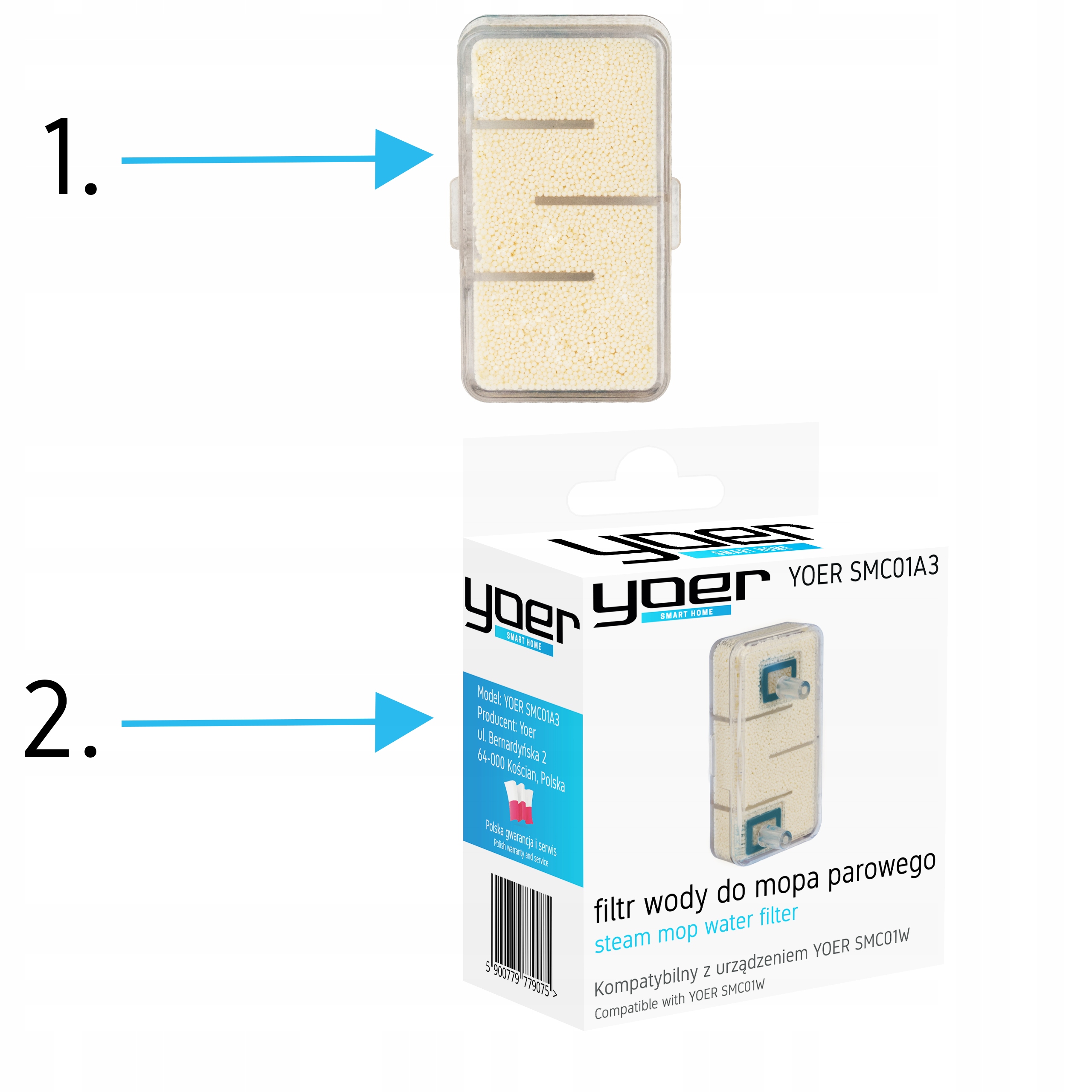 FILTR zmiękczający wodę MOP parowy Yoer Marka Yoer