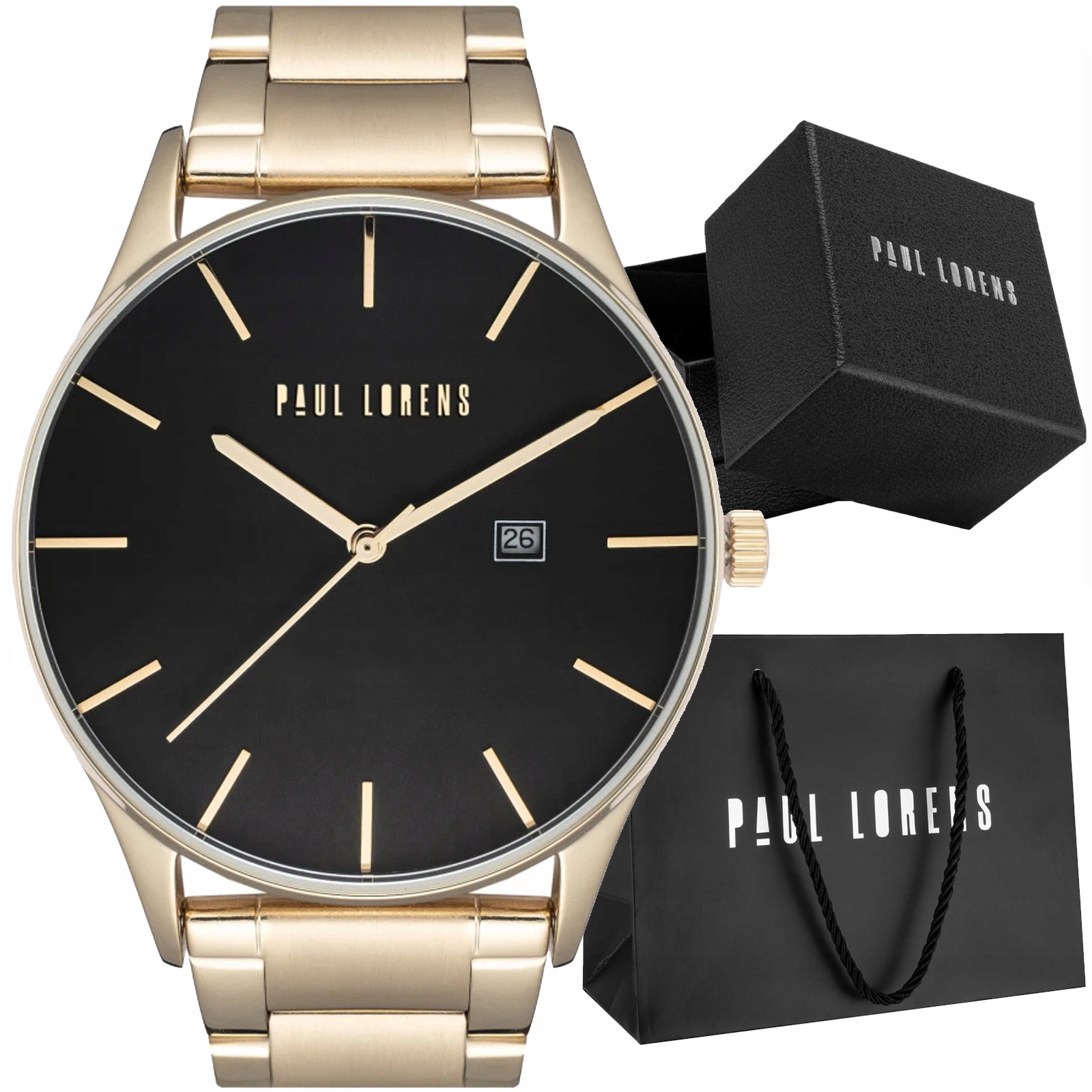 Pánské hodinky Paul Lorens Ocelový Náramek 7028B2-1D1 Datumovka
